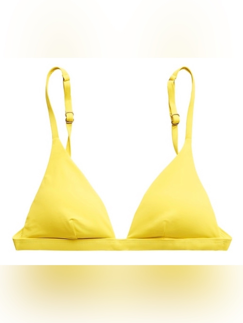 NWT Vitamin A Yellow Bikini Top Sz XL.